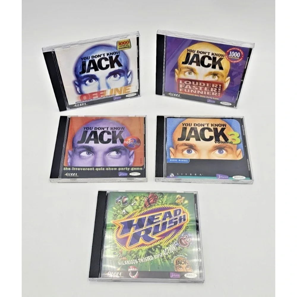 You Don't Know Jack PC CD‑ROM Game Lot 5‑Pack Trivia Bundle Vintage 1990s